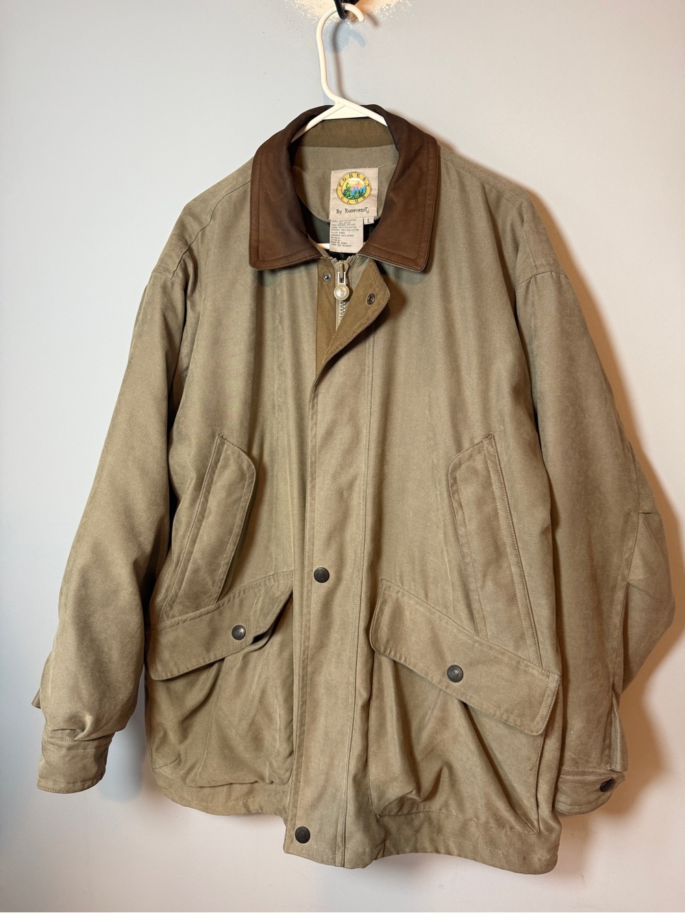 Vintage 90s Forest Club by Rainforest Down Puffer Field Coat Men’s Large